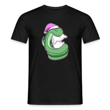 Schlange Müde Ausschlafen Schlafen Mädchen - Männer T-Shirt - Schwarz - Vorne - AI Model Male 178 light (178cm)