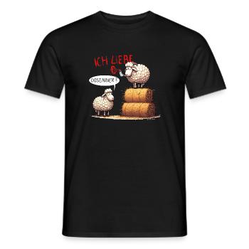 ich liebe dosenbier schafe bier lustig wortspiel - Männer T-Shirt - Schwarz - Vorne - AI Model Male 178 light (178cm)
