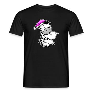 Zebra Müde Ausschlafen Schlafen Mädchen - Männer T-Shirt - Schwarz - Vorne - AI Model Male 178 light (178cm)