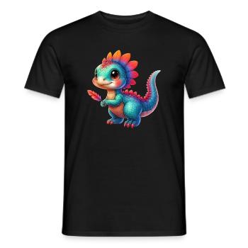 Dinosaurier - Männer T-Shirt - Schwarz - Vorne - AI Model Male 178 light (178cm)