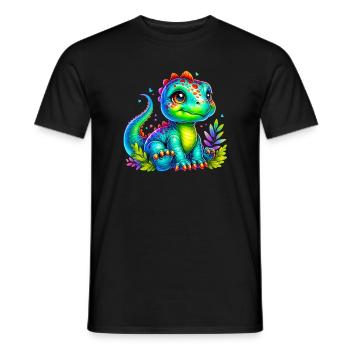 Dinosaurier - Männer T-Shirt - Schwarz - Vorne - AI Model Male 178 light (178cm)