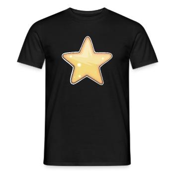 Golden Star Illustration for Apparel - Men's T-Shirt - black - Front - AI Model Male 178 light (178cm)