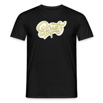 Süßes Schrift-Typografie-Design - Männer T-Shirt - Schwarz - Vorne - AI Model Male 178 light (178cm)