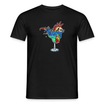 Animal Lover, Pet, Parrot, Animal, Bird, Zoo - Men's T-Shirt - black - Front - AI Model Male 178 light (178cm)