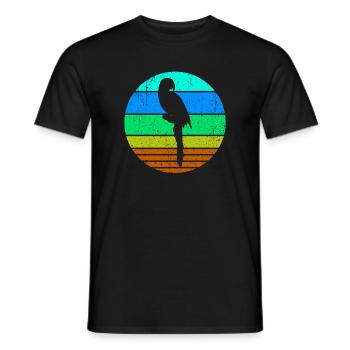 Bird, Parrot, Animal Lover, Pet, Jungle, Animal - Men's T-Shirt - black - Front - AI Model Male 178 light (178cm)