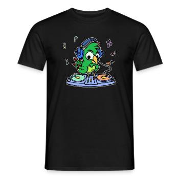 Parrot, Bird, Animal, Bird Lover, Animal Lover - Men's T-Shirt - black - Front - AI Model Male 178 light (178cm)