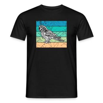 Bird, Jungle, Jungle, Parrot, Zoo, Animal Lover - Men's T-Shirt - black - Front - AI Model Male 178 light (178cm)