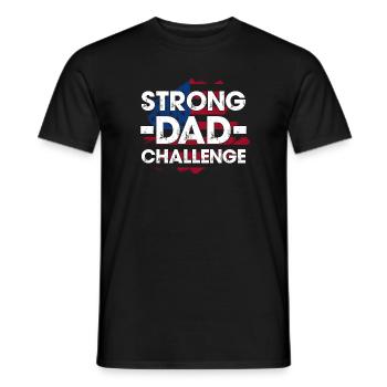 Strong Dad Challenge Tee - Men's T-Shirt - black - Front - AI Model Male 178 light (178cm)
