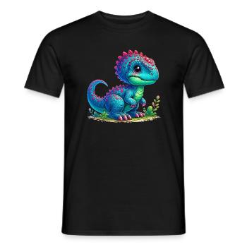 Dinosaur - Men's T-Shirt - black - Front - AI Model Male 178 light (178cm)
