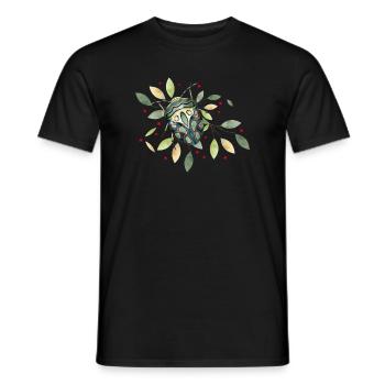 exotique africain effrayant crawly avec des feuilles - T-shirt homme - noir - Devant - AI Model Male 178 light (178cm)