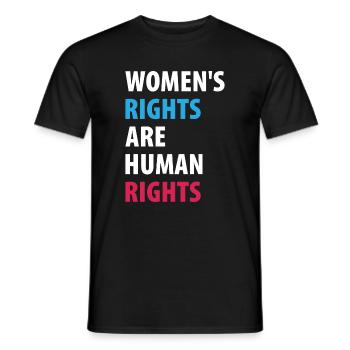 Les droits des femmes sont des droits humains - T-shirt homme - noir - Devant - AI Model Male 178 light (178cm)