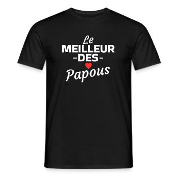 Design Graphique Le Meilleur des Papous - T-shirt homme - noir - Devant - AI Model Male 178 light (178cm)