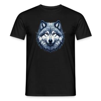 Wolf - Männer T-Shirt - Schwarz - Vorne - AI Model Male 178 light (178cm)