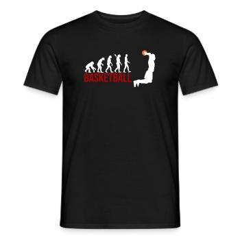 Evolution Basketball - Männer T-Shirt - Schwarz - Vorne - AI Model Male 178 light (178cm)