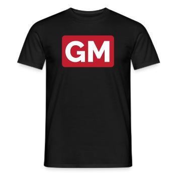 Schach Großmeister Logo Schachtitel Turnier icon - Männer T-Shirt - Schwarz - Vorne - AI Model Male 178 light (178cm)