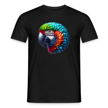 Papagei - Männer T-Shirt - Schwarz - Vorne - AI Model Male 178 light (178cm)