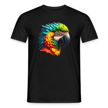 Papagei - Männer T-Shirt - Schwarz - Vorne - AI Model Male 178 light (178cm)