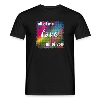 Je vous aime tous - T-shirt homme - noir - Devant - AI Model Male 178 light (178cm)
