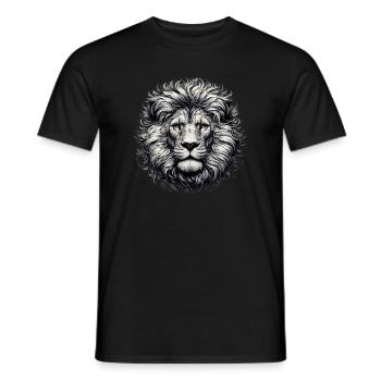 Lion - T-shirt homme - noir - Devant - AI Model Male 178 light (178cm)
