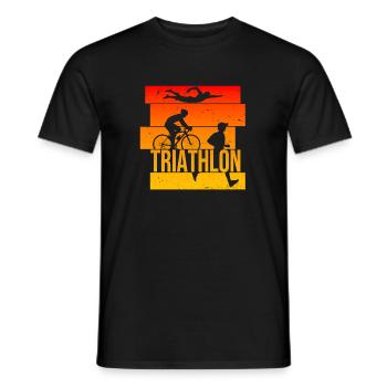 Triathlon - Männer T-Shirt - Schwarz - Vorne - AI Model Male 178 light (178cm)