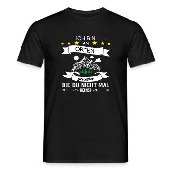 Wandern Berge Wanderer - Männer T-Shirt - Schwarz - Vorne - AI Model Male 178 light (178cm)