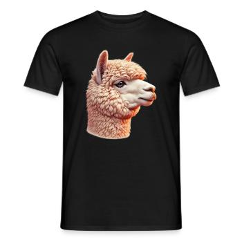 Alpaca - Men's T-Shirt - black - Front - AI Model Male 178 light (178cm)
