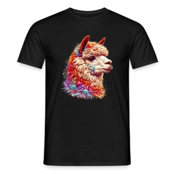 Alpaca - Men's T-Shirt - black - Front - AI Model Male 178 light (178cm)
