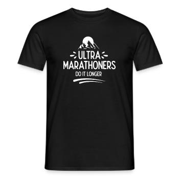 Les ultra-marathoniens le font plus longtemps - T-shirt homme - noir - Devant - AI Model Male 178 light (178cm)