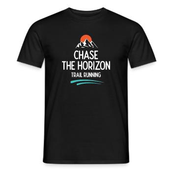 Trail Running - Chase The Horizon - Men's T-Shirt - black - Front - AI Model Male 178 light (178cm)