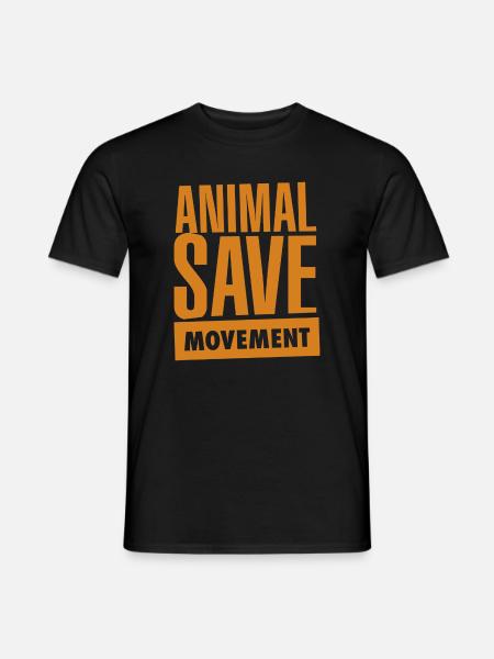 Animal Save Movement Orange - Männer T-Shirt - Schwarz