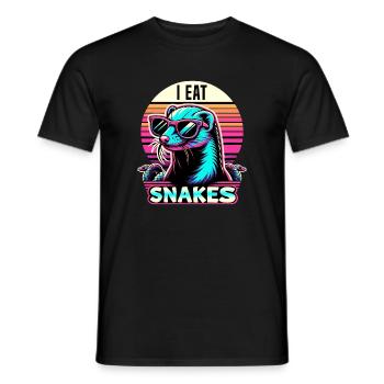 I Eat Snakes Vintage Mungo - Männer T-Shirt - Schwarz - Vorne - AI Model Male 178 light (178cm)