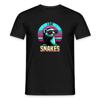 I Eat Snakes Vintage Mungo - Männer T-Shirt - Schwarz - Vorne - AI Model Male 178 light (178cm)