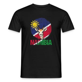 Namibia Afrika Souvenir - Männer T-Shirt - Schwarz - Vorne - AI Model Male 178 light (178cm)