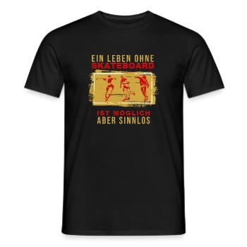 Ein Leben ohne Skateboard ist möglich aber Sinnlos - Männer T-Shirt - Schwarz - Vorne - AI Model Male 178 light (178cm)