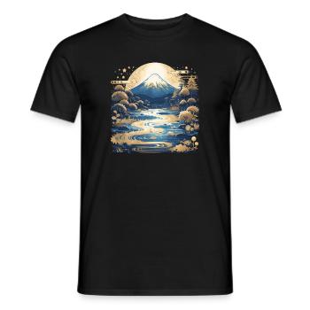 Mount Fuji - Men's T-Shirt - black - Front - AI Model Male 178 light (178cm)