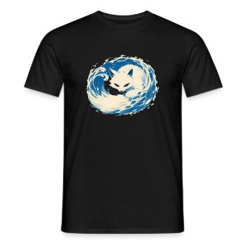 Renard Blanc - T-shirt homme - noir - Devant - AI Model Male 178 light (178cm)