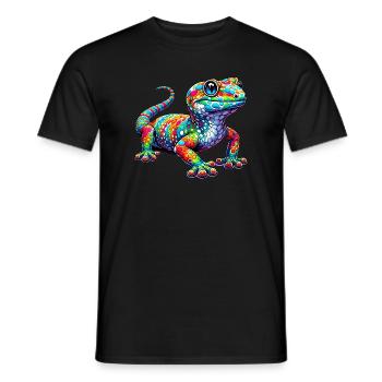 Gecko - Männer T-Shirt - Schwarz - Vorne - AI Model Male 178 light (178cm)