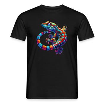 Gecko - Männer T-Shirt - Schwarz - Vorne - AI Model Male 178 light (178cm)