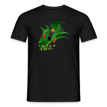 Anisoscelis alipes punaise des feuilles et feuilles vertes - T-shirt homme - noir - Devant - AI Model Male 178 light (178cm)