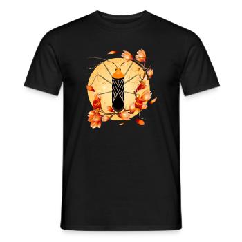 Anisoscelis alipes Blattfußwanze und Magnolie - Männer T-Shirt - Schwarz - Vorne - AI Model Male 178 light (178cm)