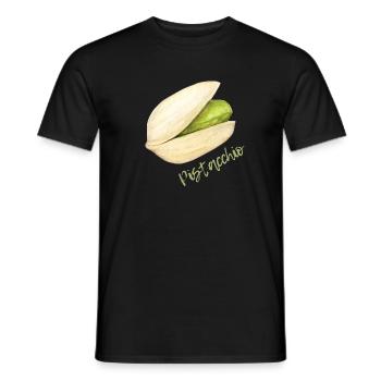 Pistache avec coquille et noyau - T-shirt homme - noir - Devant - AI Model Male 178 light (178cm)