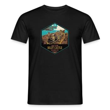 Boldt Castle: Romance on Heart Island - Men's T-Shirt - black - Front - AI Model Male 178 light (178cm)