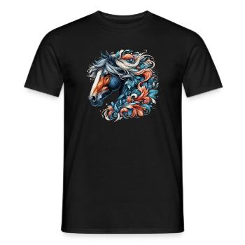 Cheval - T-shirt homme - noir - Devant - AI Model Male 178 light (178cm)