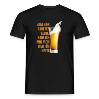 From Someone Else's Beer I Buy My Beer Today Shirt - Men's T-Shirt - black - Front - AI Model Male 178 light (178cm)