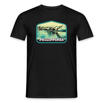 Pêche authentique aux Philippines - T-shirt homme - noir - Devant - AI Model Male 178 light (178cm)