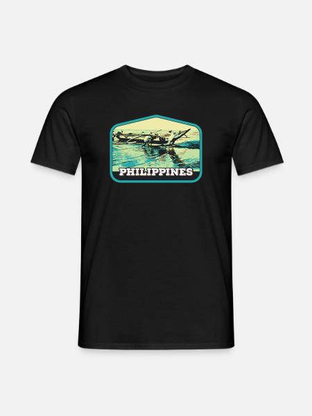Pêche authentique aux Philippines - T-shirt homme - noir