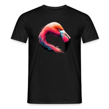 Flamingo - Men's T-Shirt - black - Front - AI Model Male 178 light (178cm)