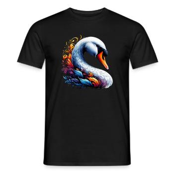 Cygne - T-shirt homme - noir - Devant - AI Model Male 178 light (178cm)