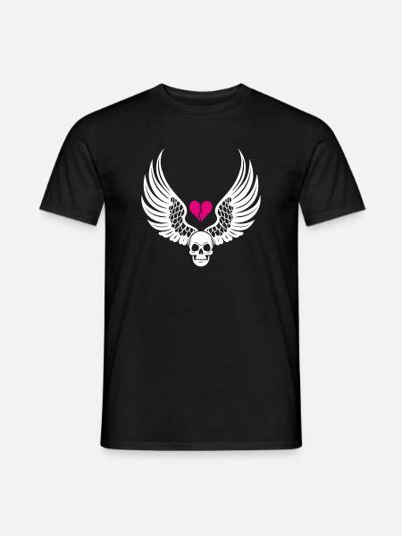Skull Broken Heart Anti Valentine's Day - Men's T-Shirt - black