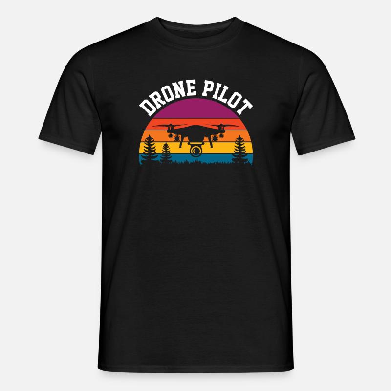 Drohnen-Pilot - Männer T-Shirt - Schwarz